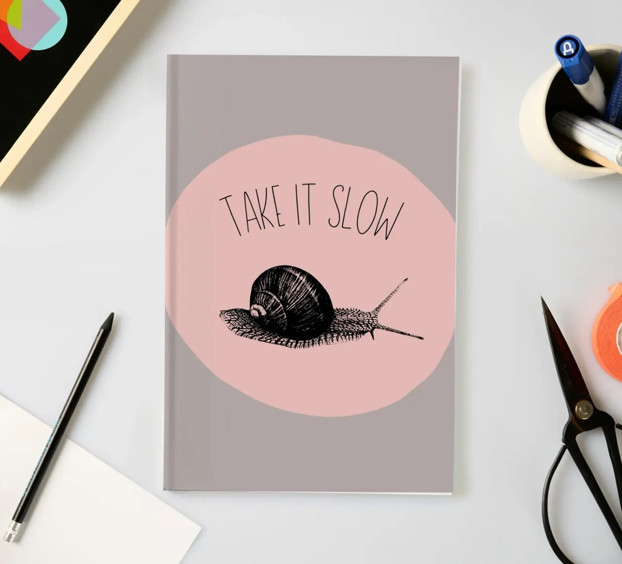Take it slow 2 notebook by Jana Leonenkov Art
