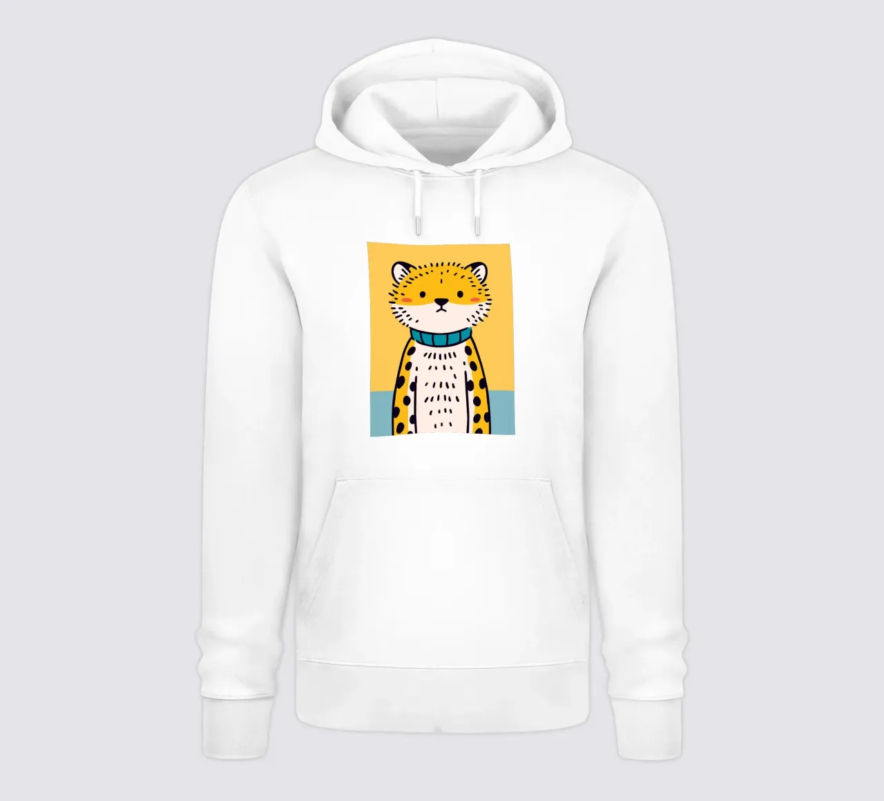Illustrazione di un leopardo carino felpa con cappuccio da JoyWalkerShop