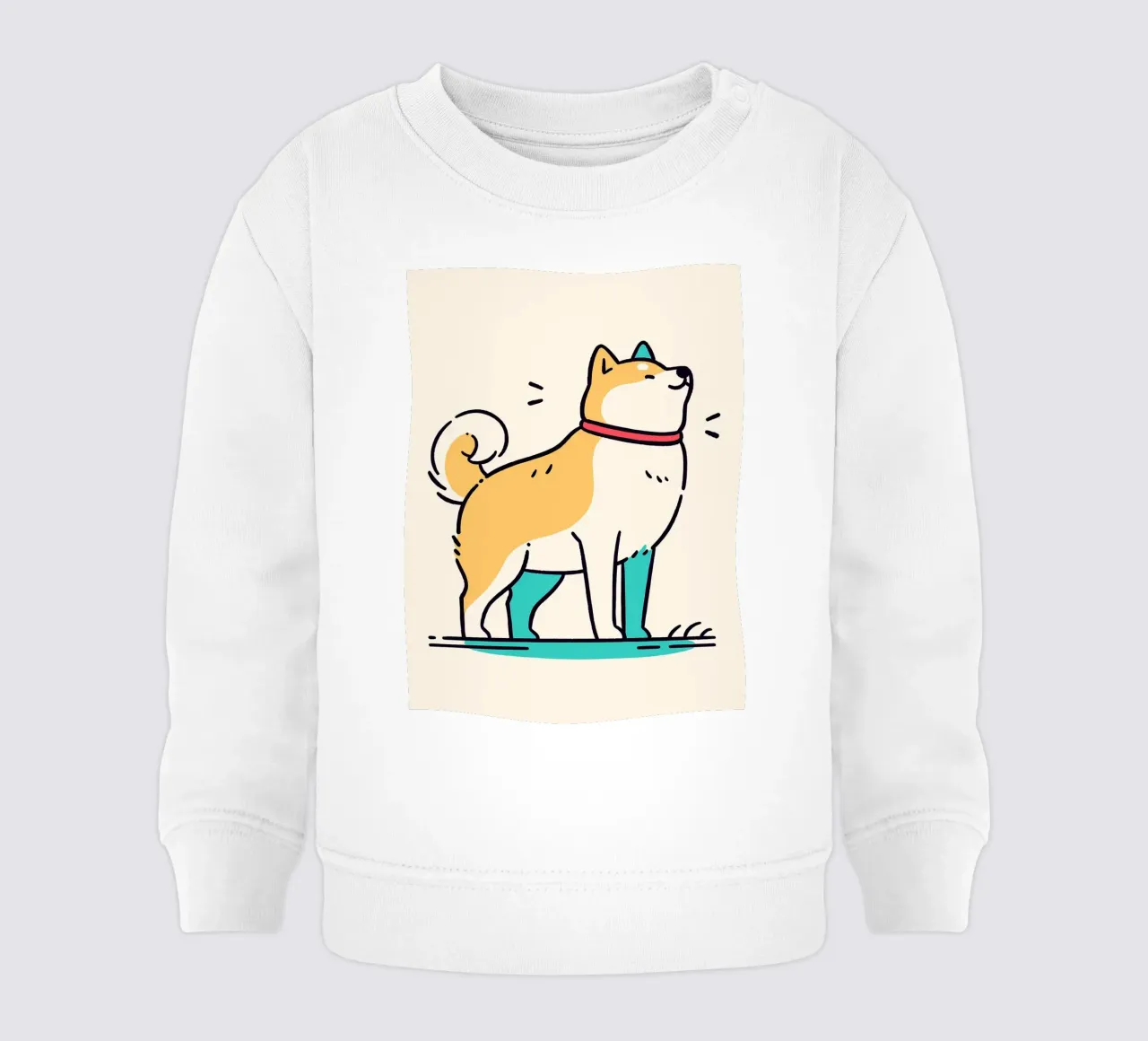 Shiba Inu felice felpa neonato da JoyWalkerShop