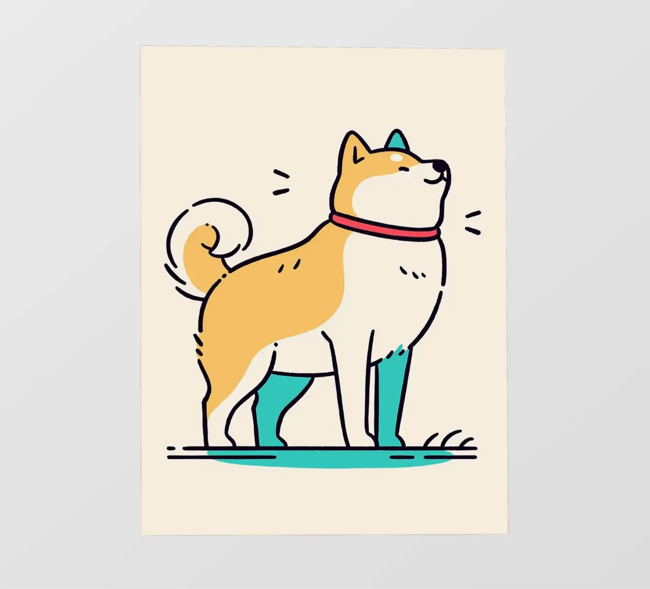 Shiba Inu felice pellicola backlit da JoyWalkerShop