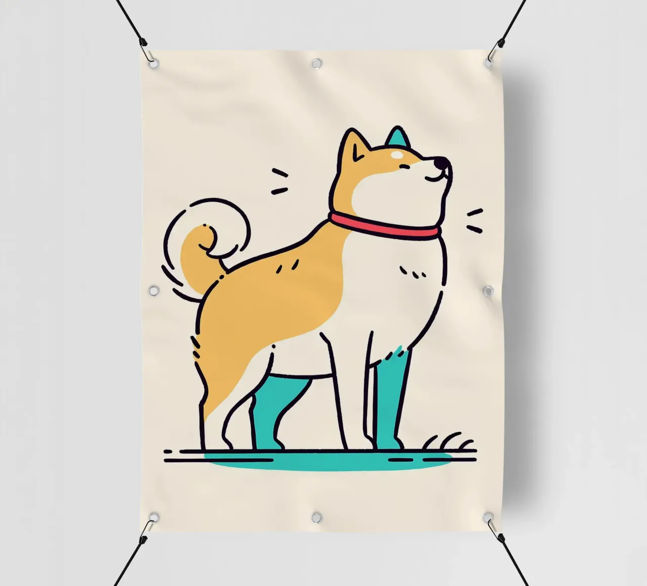 Shiba Inu felice telo in pvc da JoyWalkerShop