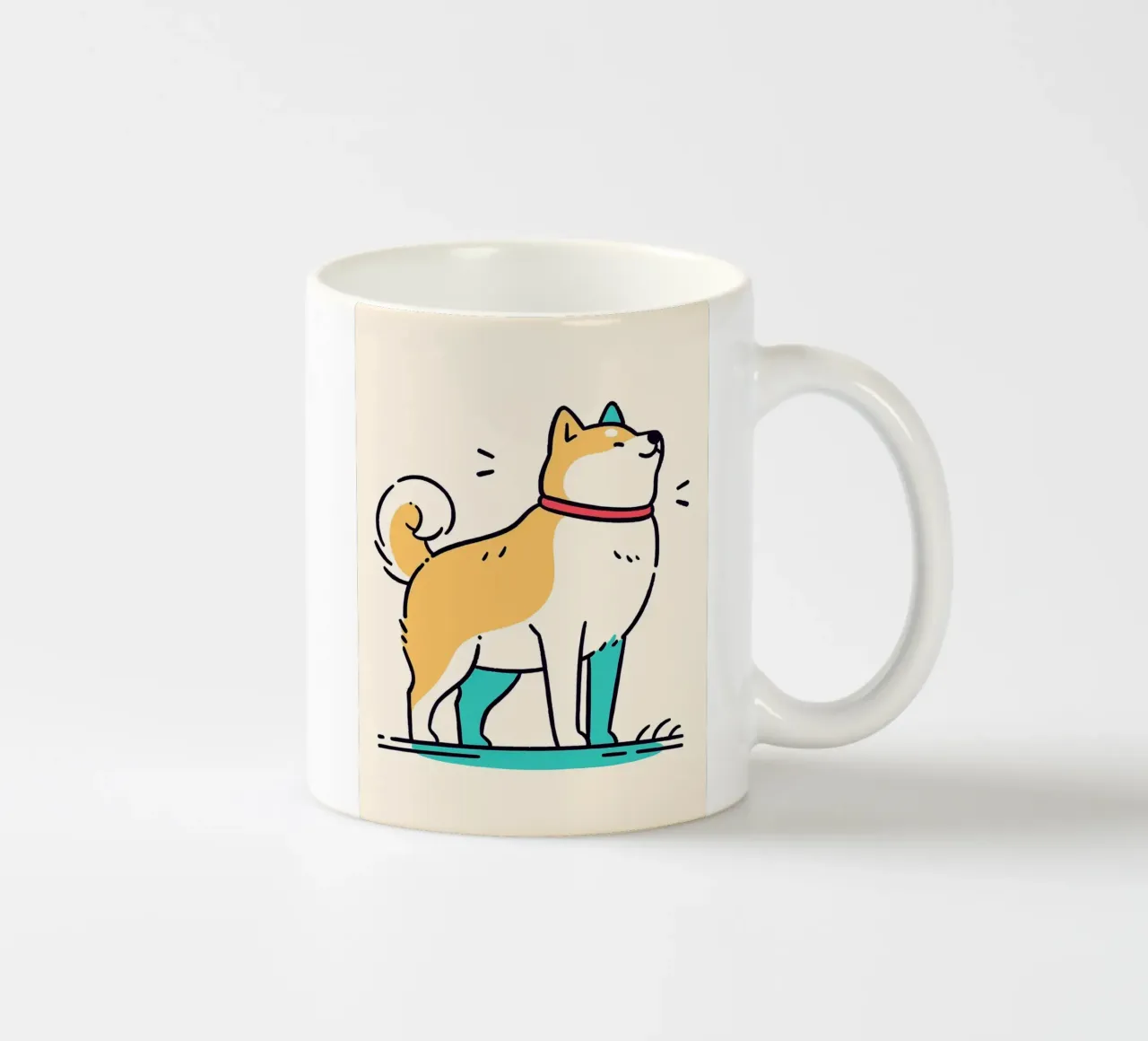 Shiba Inu felice tazza in ceramica da JoyWalkerShop