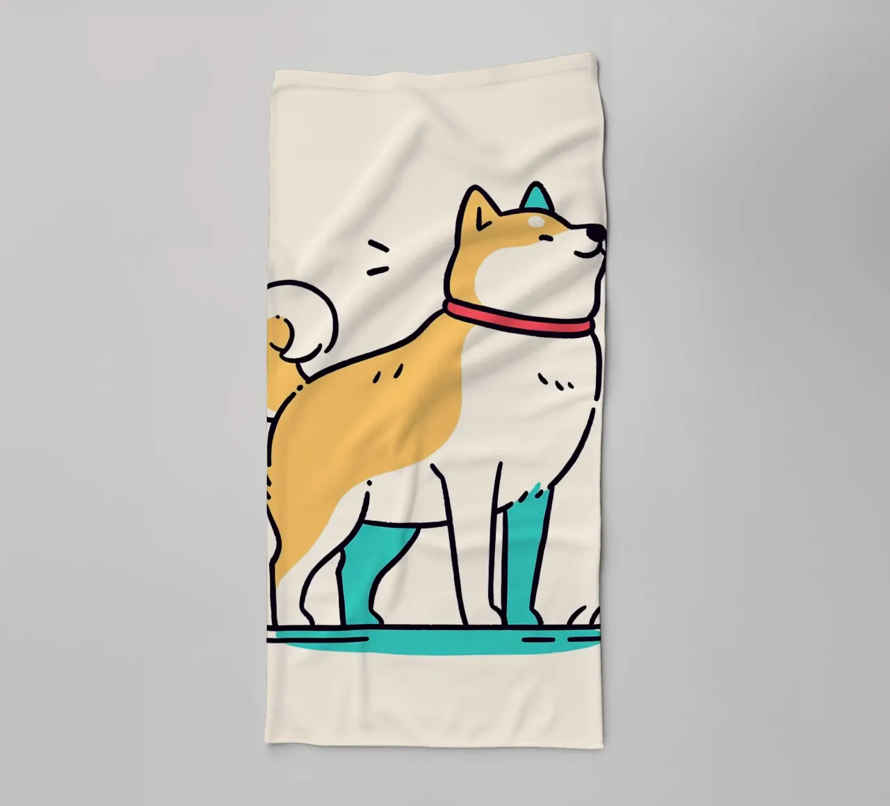 Shiba Inu felice asciugamano da bagno da JoyWalkerShop