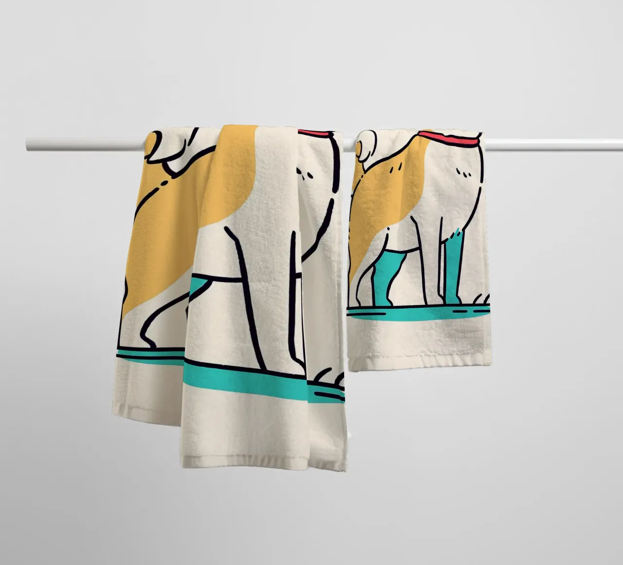 Shiba Inu felice asciugamano da bagno da JoyWalkerShop