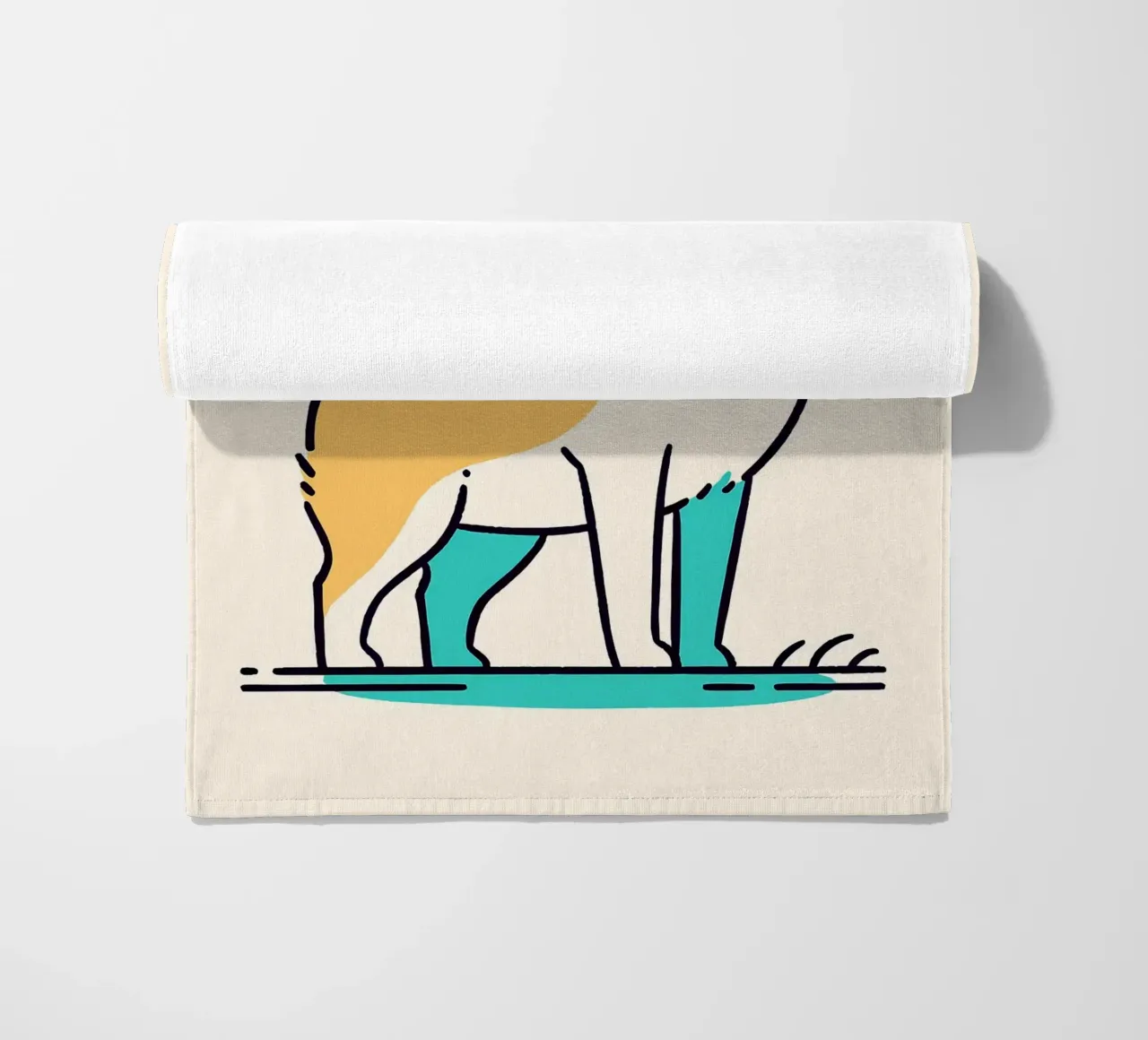 Shiba Inu felice telo mare da JoyWalkerShop