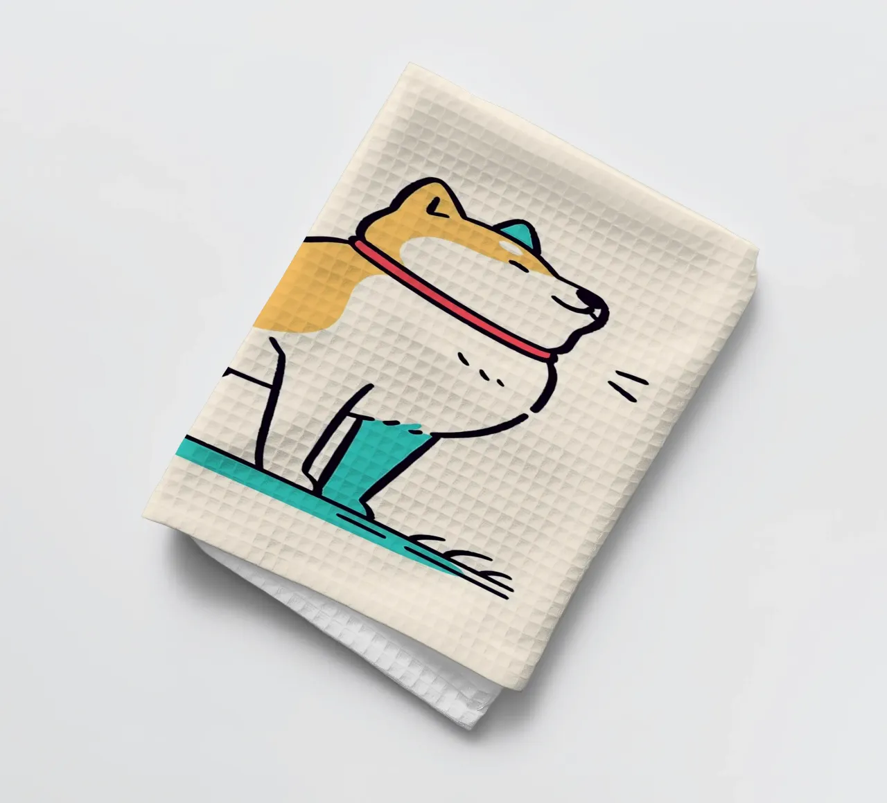 Shiba Inu felice canovaccio da cucina da JoyWalkerShop