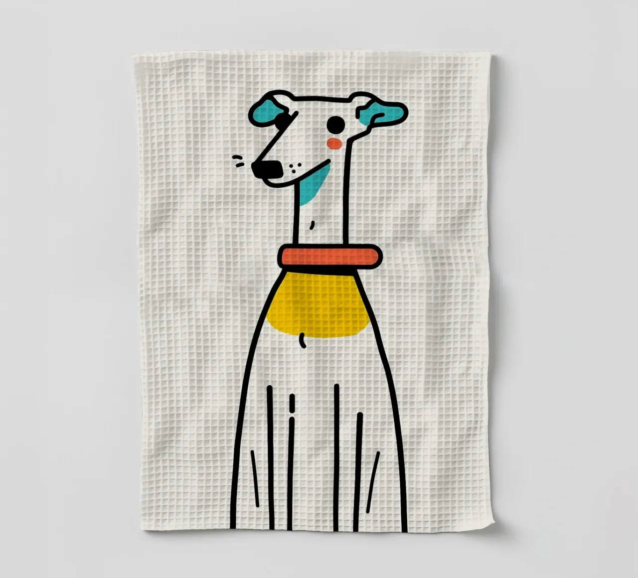 Illustration d'un chien mignon torchon de JoyWalkerShop