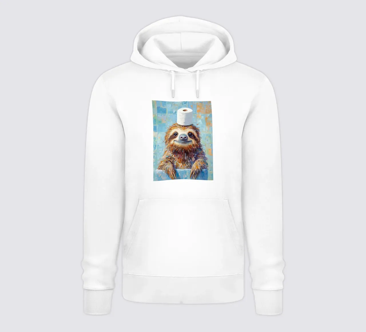 Bradipo con carta igienica in testa felpa con cappuccio da JoyWalkerShop