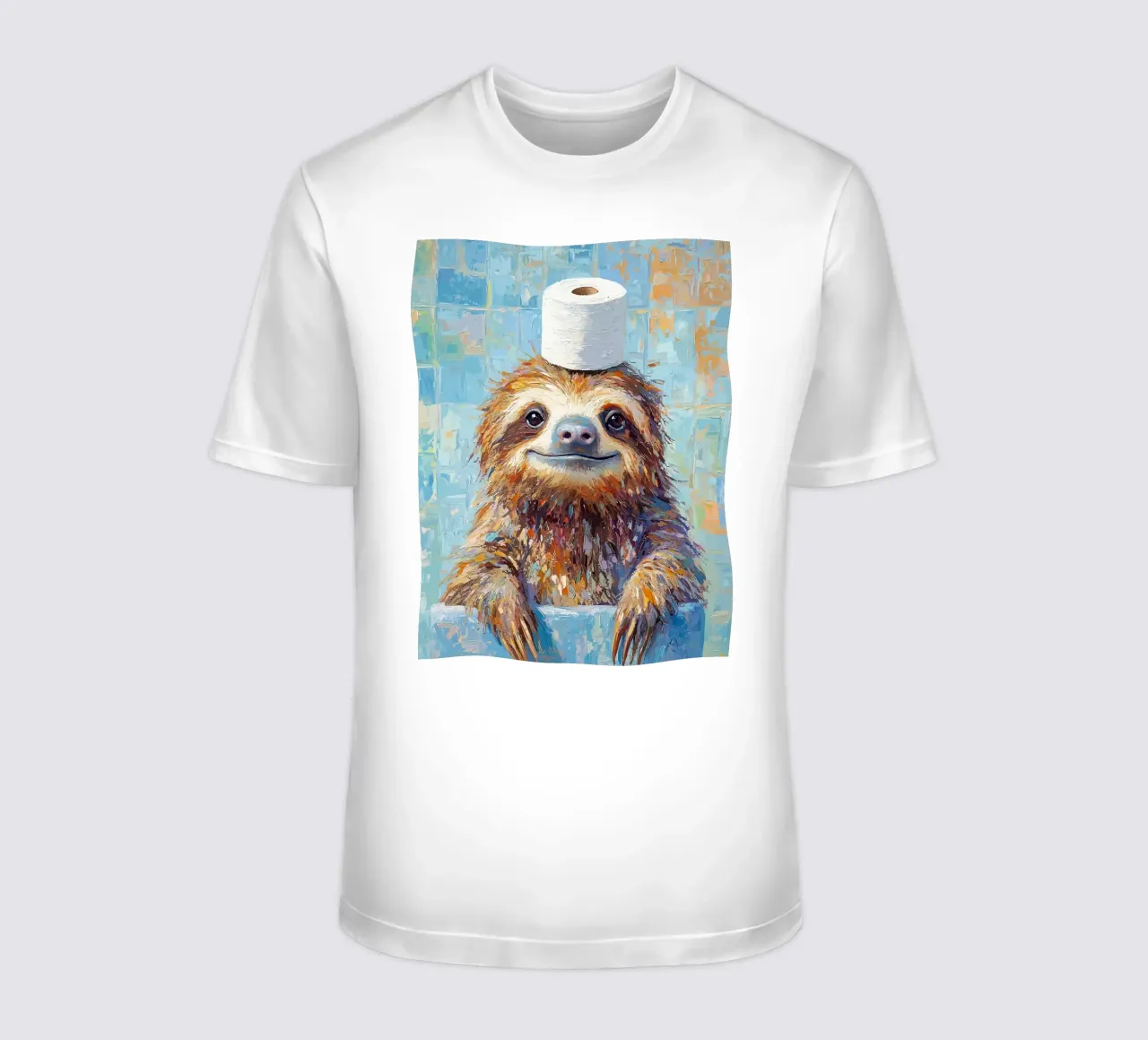 Bradipo con carta igienica in testa t-shirt da JoyWalkerShop