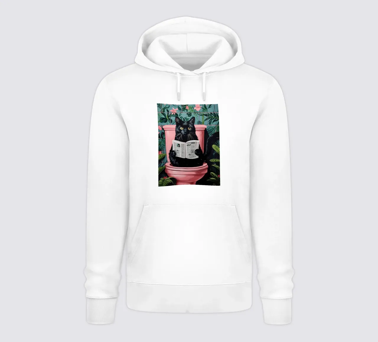 il gatto va in bagno felpa con cappuccio da JoyWalkerShop