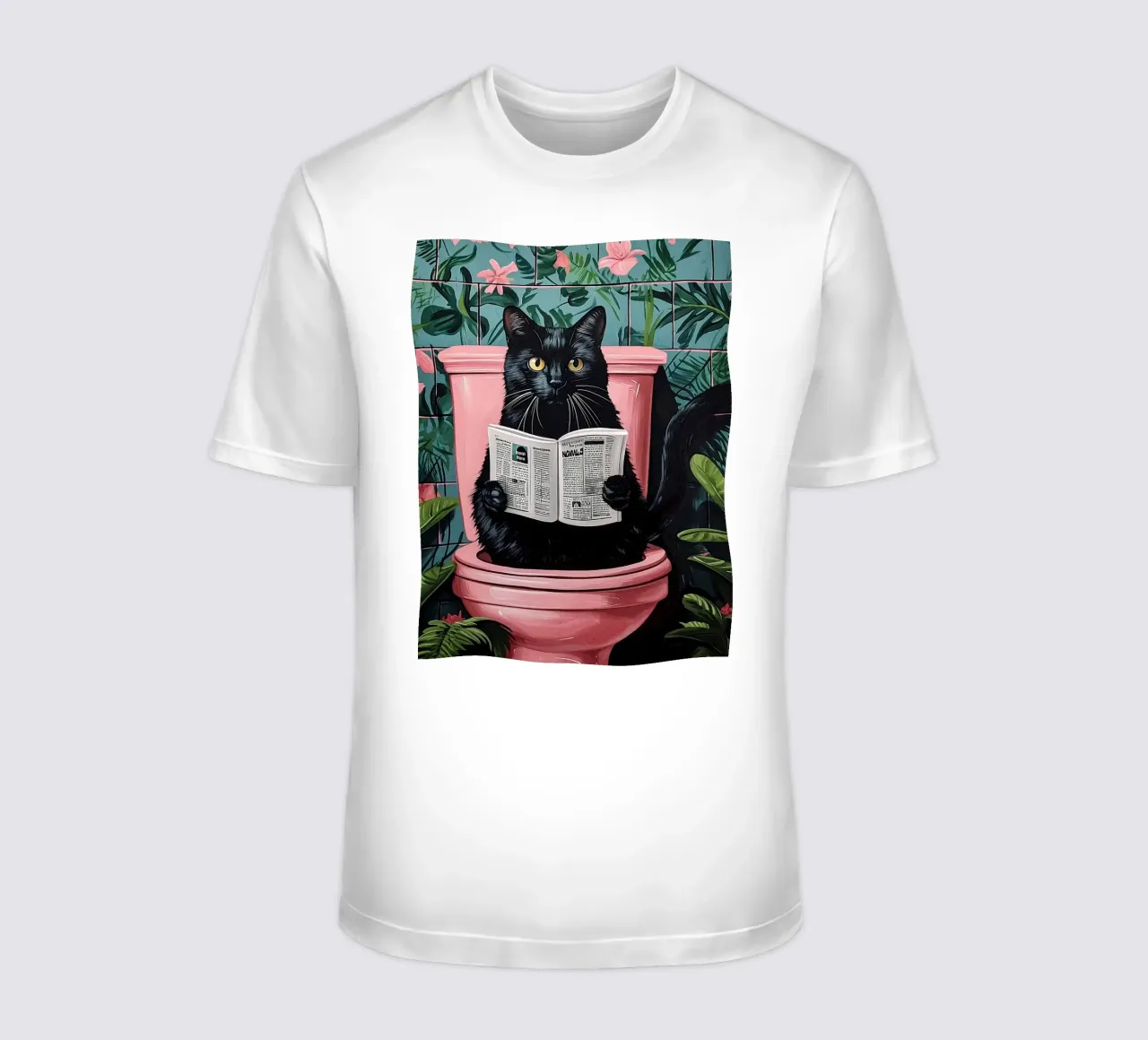 il gatto va in bagno t-shirt da JoyWalkerShop