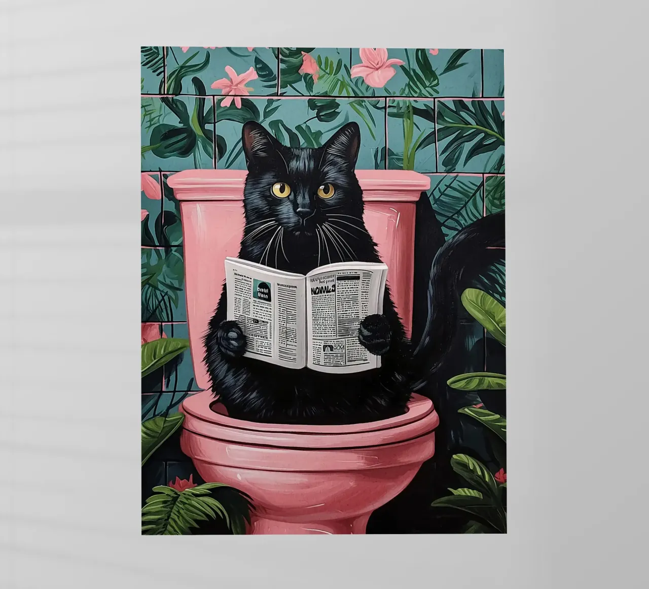 il gatto va in bagno pellicola backlit da JoyWalkerShop