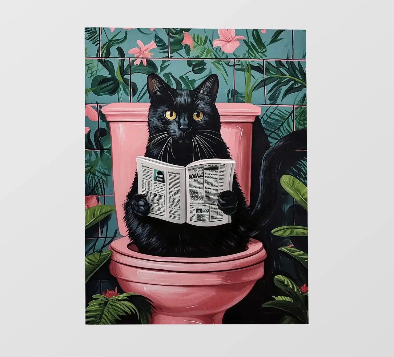 il gatto va in bagno pellicola backlit da JoyWalkerShop