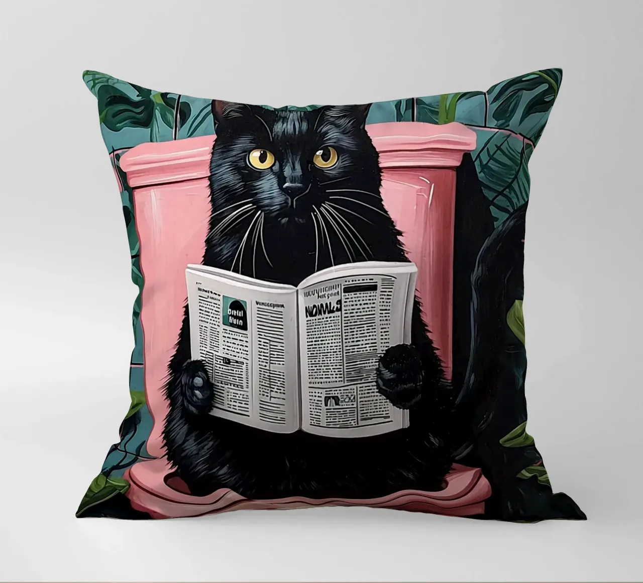 il gatto va in bagno cuscino da JoyWalkerShop
