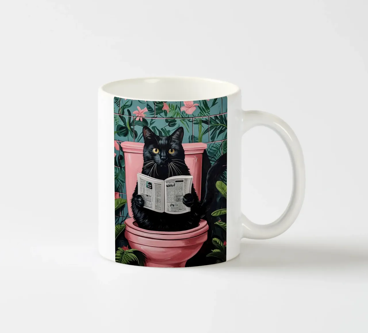il gatto va in bagno tazza in ceramica da JoyWalkerShop