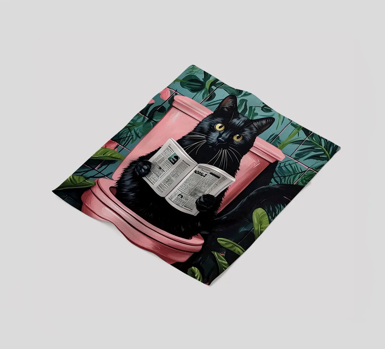 il gatto va in bagno coperta in pile da JoyWalkerShop