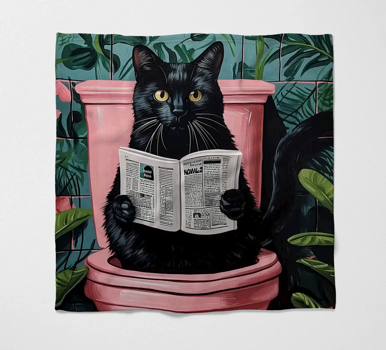 il gatto va in bagno coperta in pile da JoyWalkerShop
