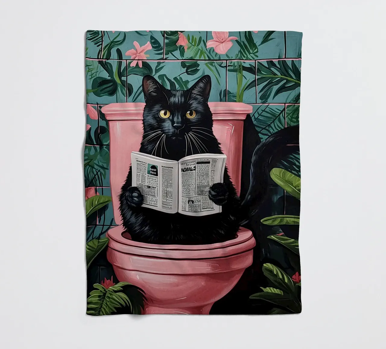 il gatto va in bagno coperta in pile da JoyWalkerShop