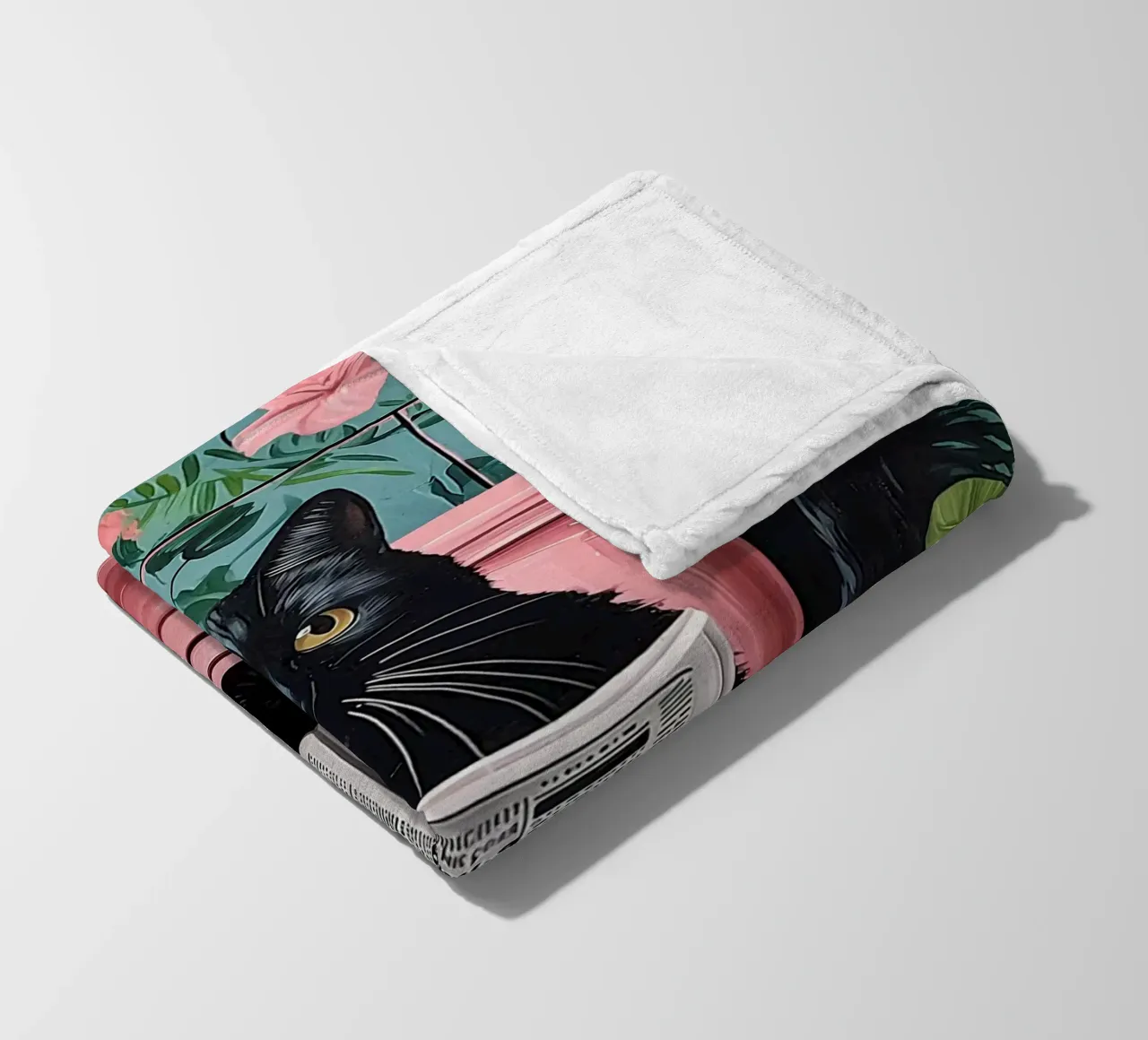 il gatto va in bagno coperta in pile da JoyWalkerShop