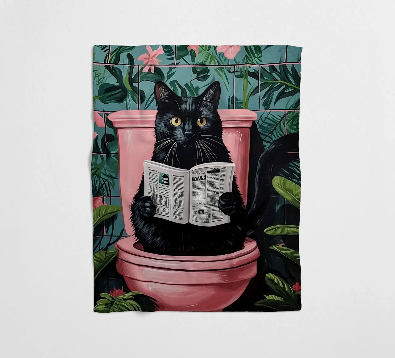 il gatto va in bagno coperta in pile da JoyWalkerShop