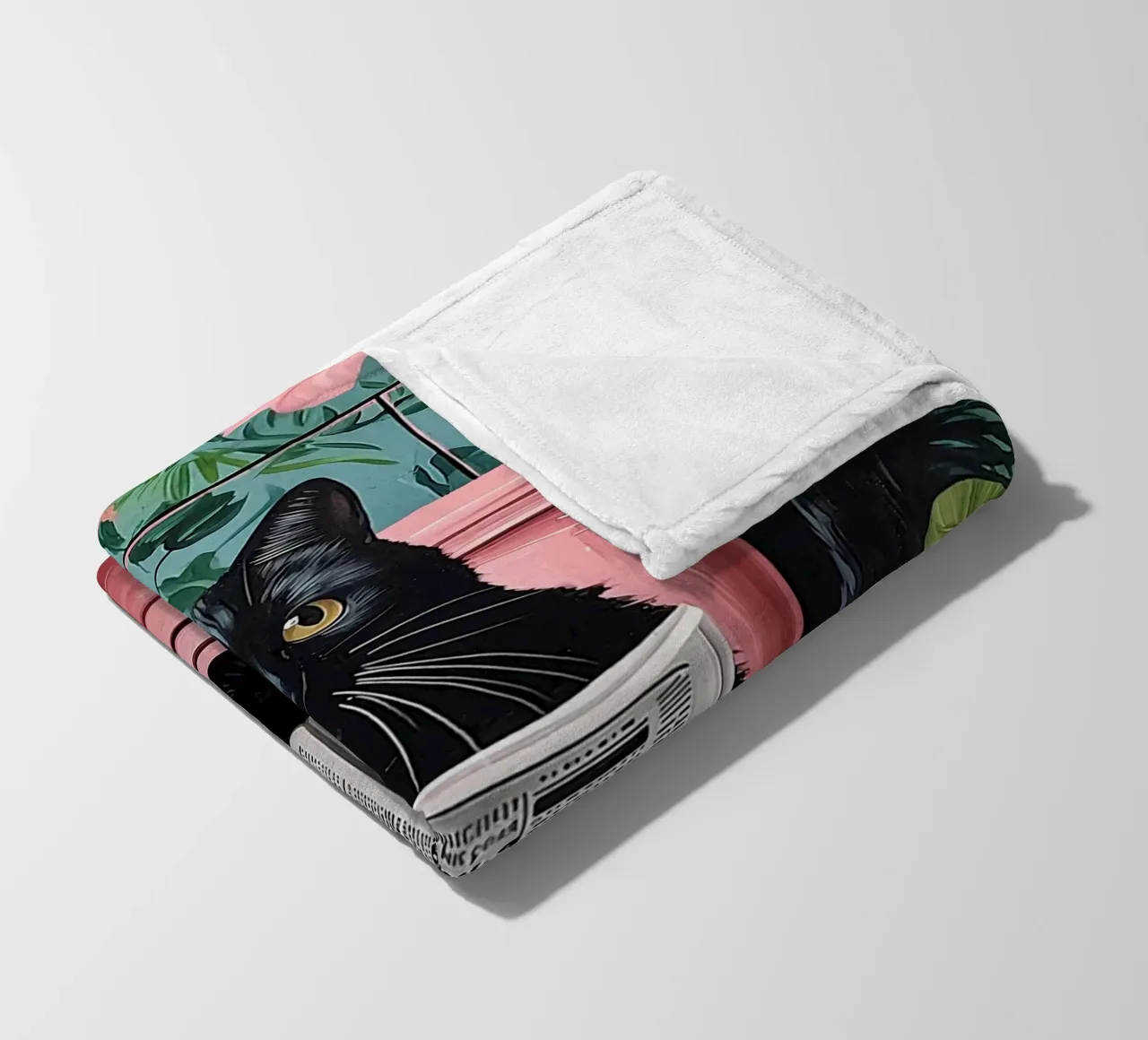 il gatto va in bagno coperta in pile da JoyWalkerShop