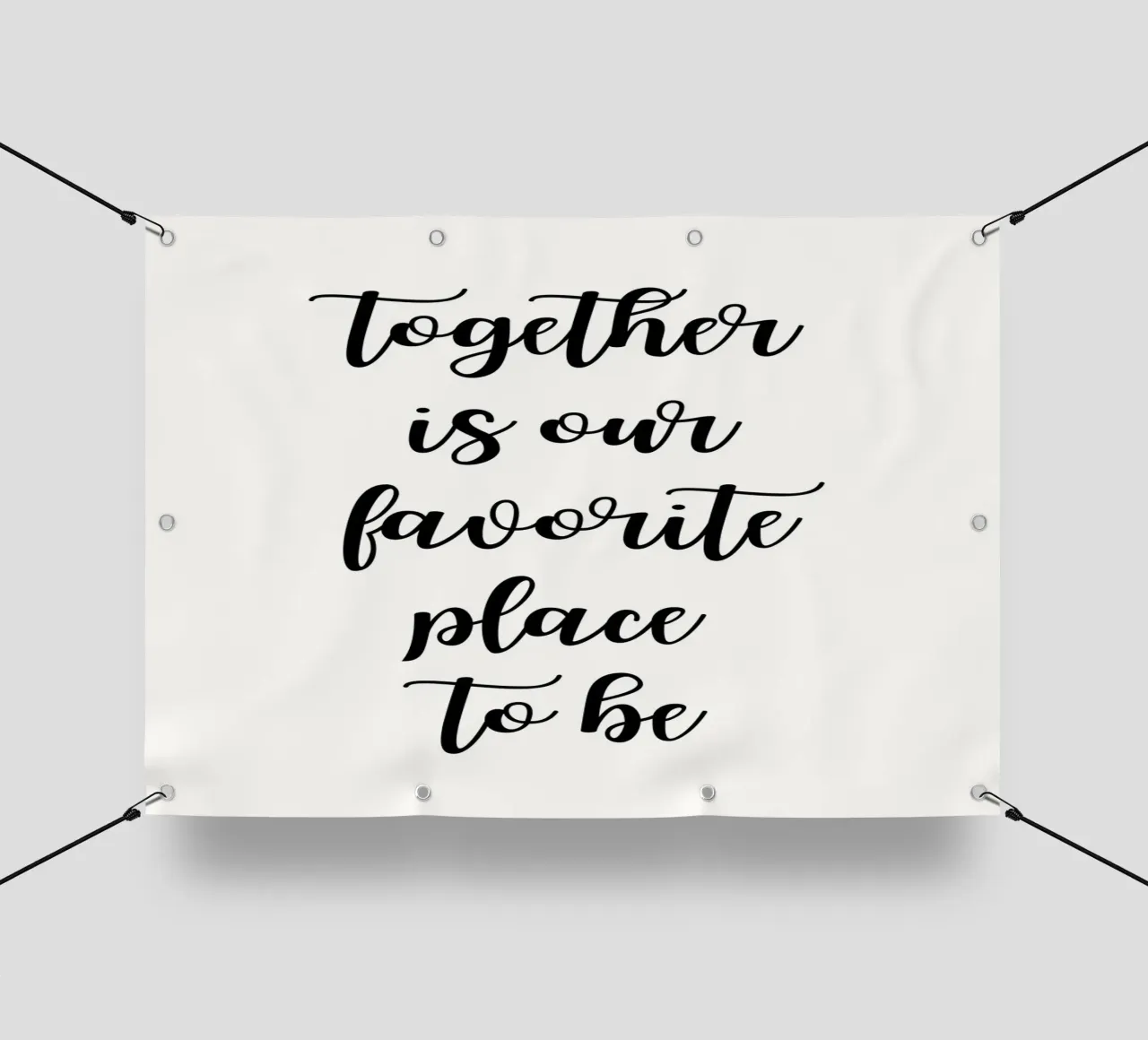 Together is our favorite place to be telo in pvc da PinkCandyWalls