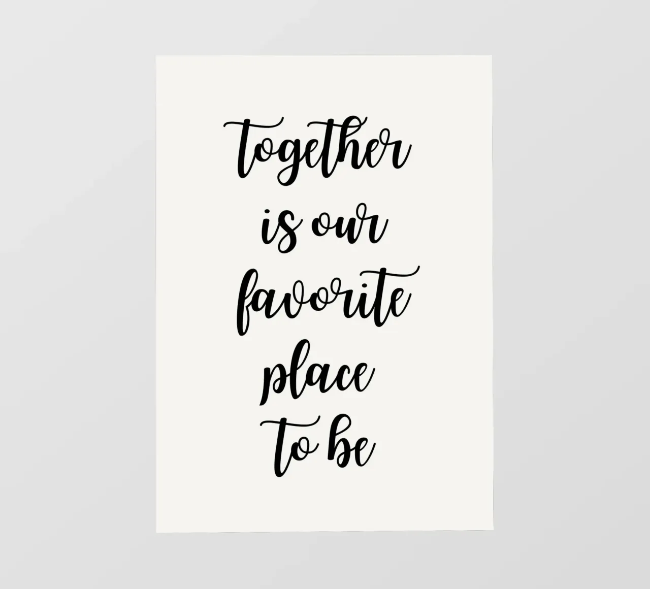 Together is our favorite place to be telo in pvc da PinkCandyWalls