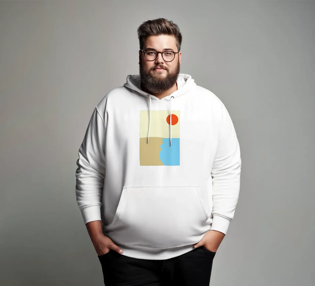 playa vector color sudadera con capucha de Plumpz