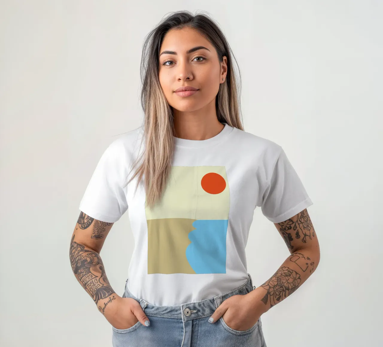 spiaggia colore vettoriale t-shirt da Plumpz