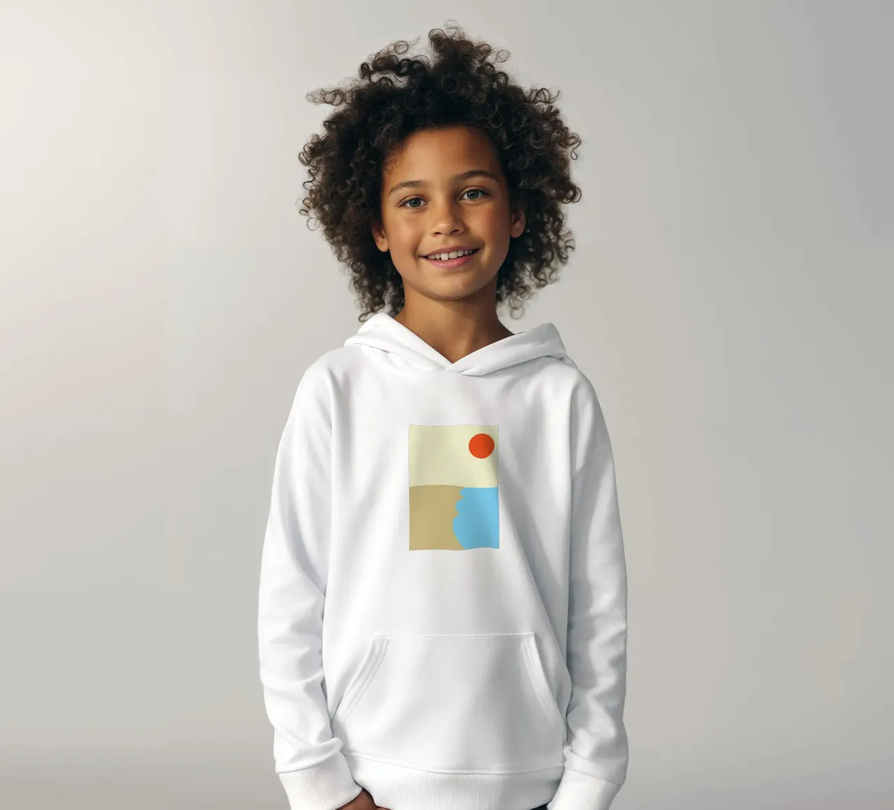 spiaggia colore vettoriale felpa bambino con cappuccio da Plumpz