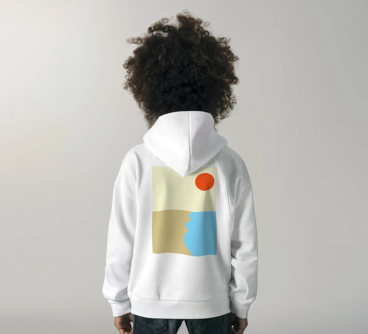 spiaggia colore vettoriale felpa bambino con cappuccio da Plumpz