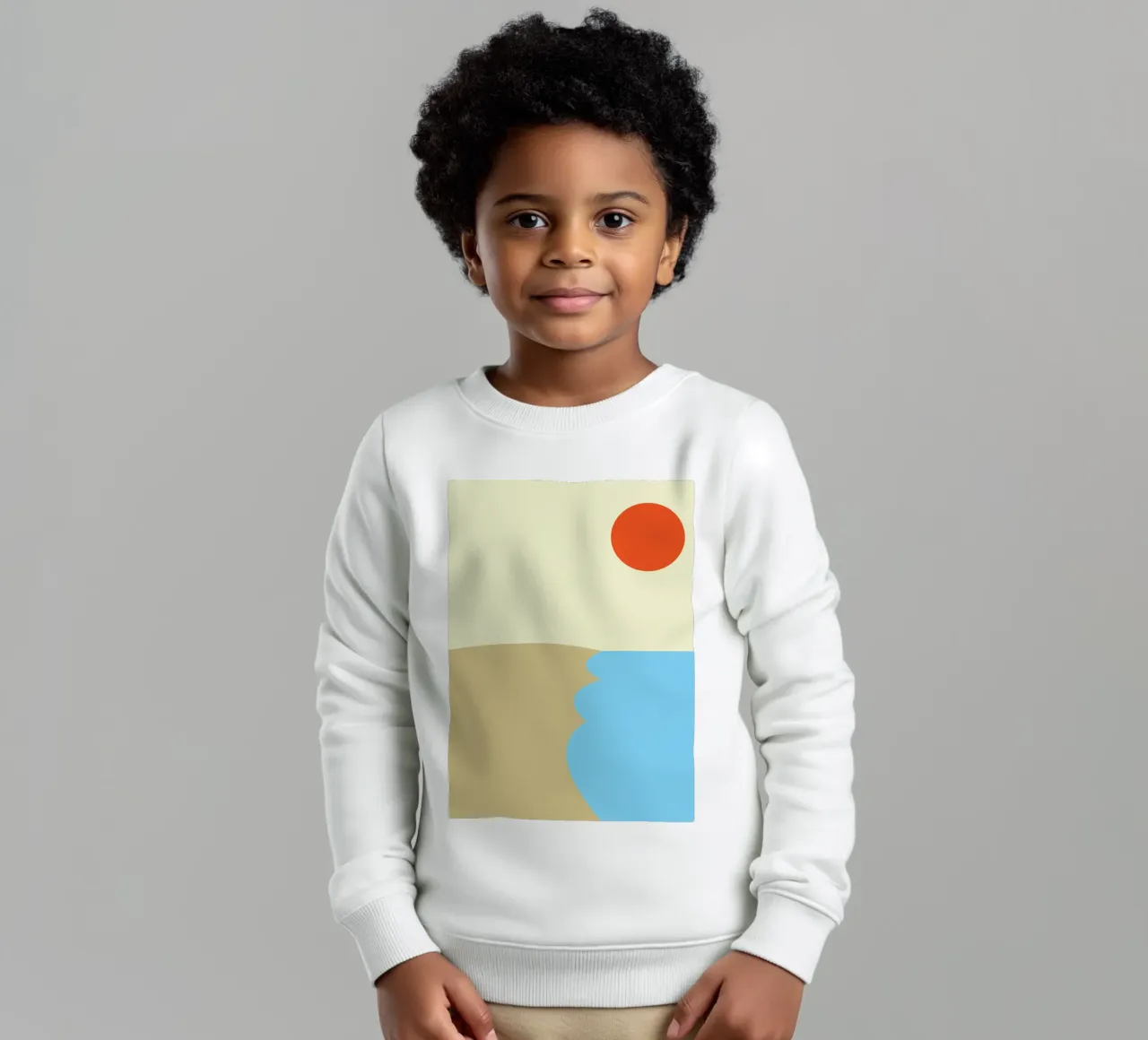 spiaggia colore vettoriale felpa bambino da Plumpz