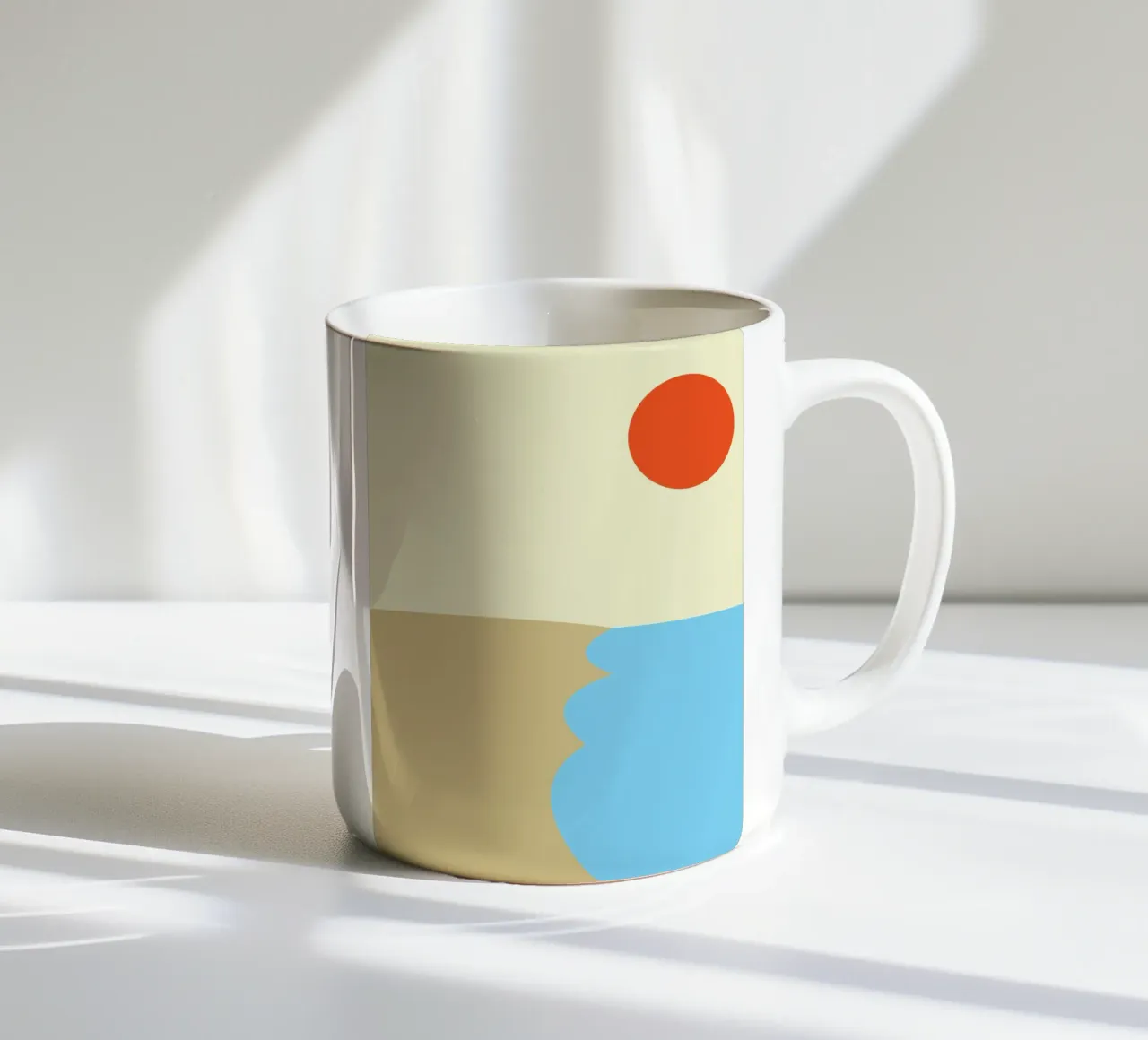 spiaggia colore vettoriale tazza in ceramica da Plumpz