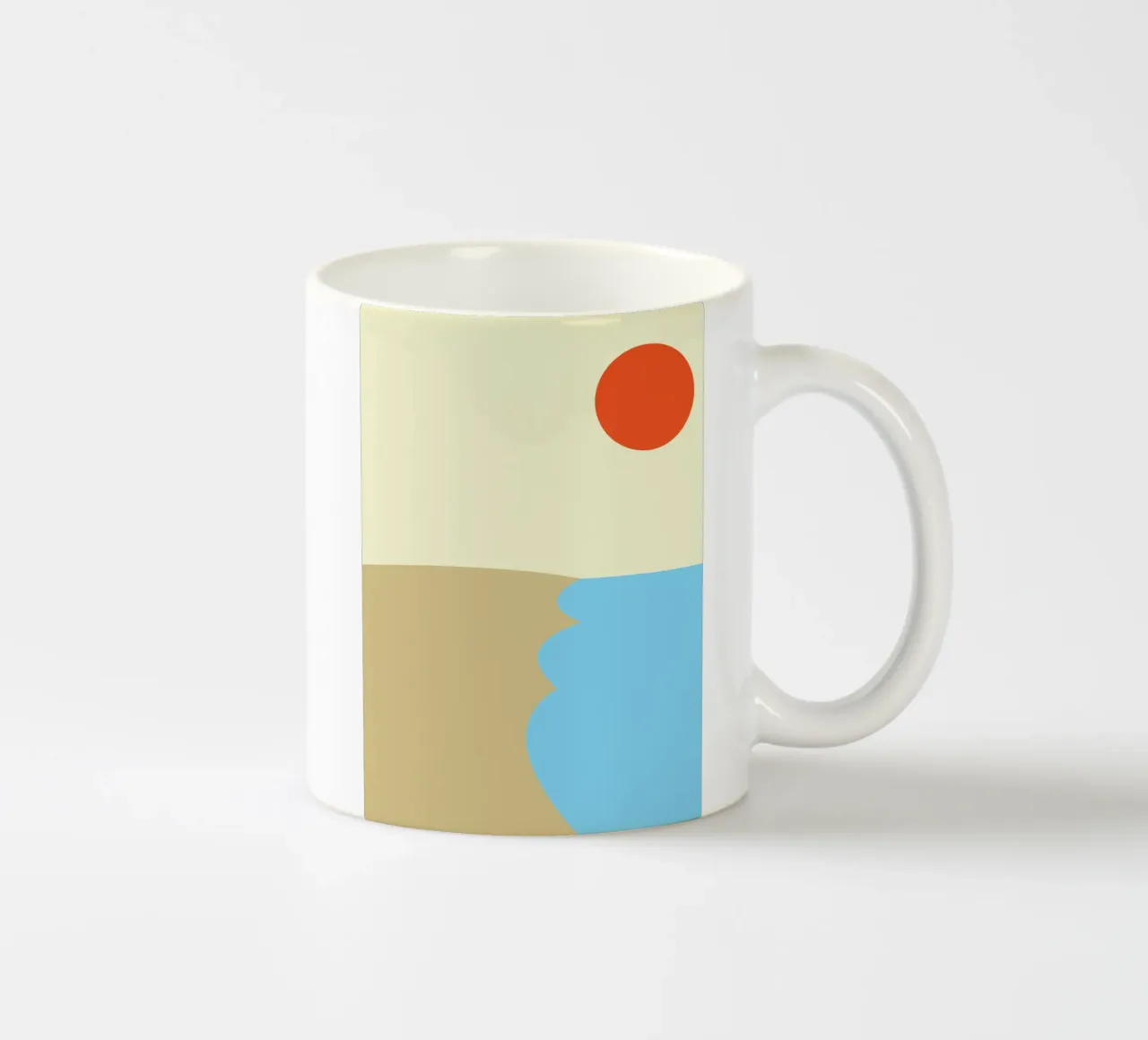 spiaggia colore vettoriale tazza in ceramica da Plumpz
