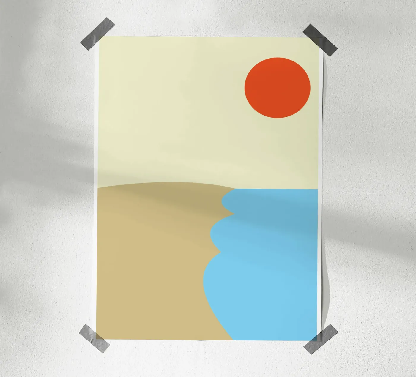 strand vector kleur poster van Plumpz