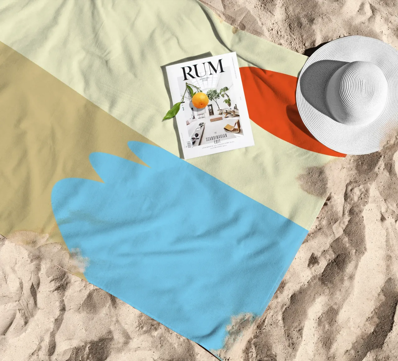 spiaggia colore vettoriale telo mare da Plumpz