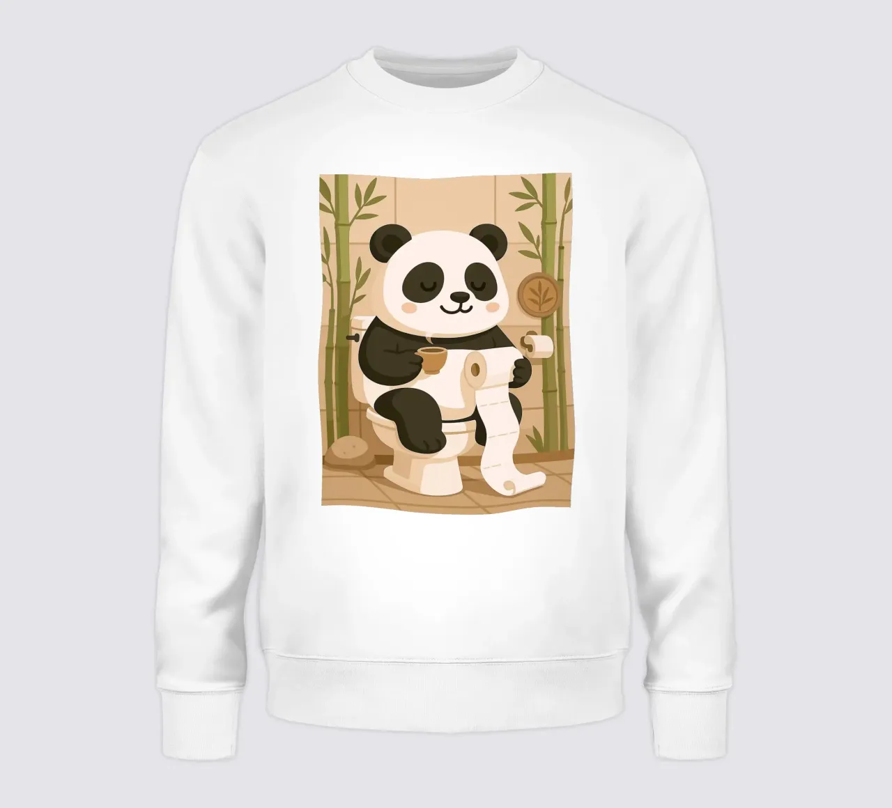 Panda sul water con caffè felpa da JoyWalkerShop