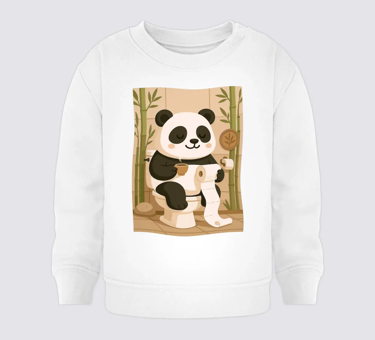 Panda sul water con caffè felpa neonato da JoyWalkerShop