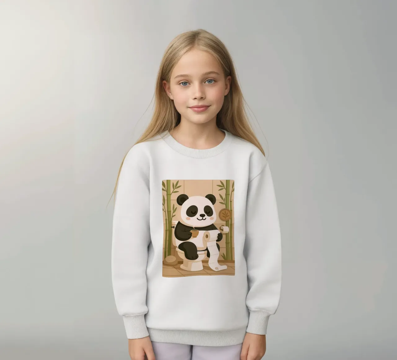Panda sul water con caffè felpa bambino da JoyWalkerShop