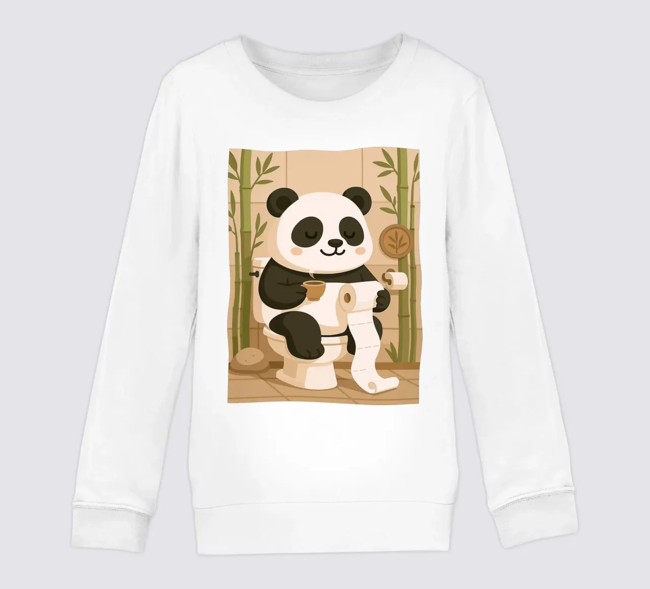 Panda sul water con caffè felpa bambino da JoyWalkerShop