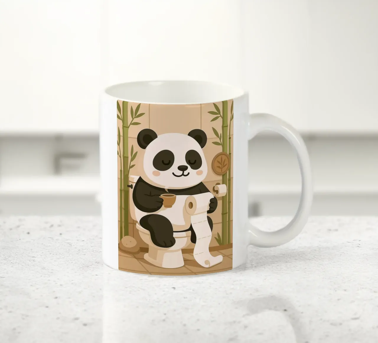Panda sul water con caffè tazza in ceramica da JoyWalkerShop