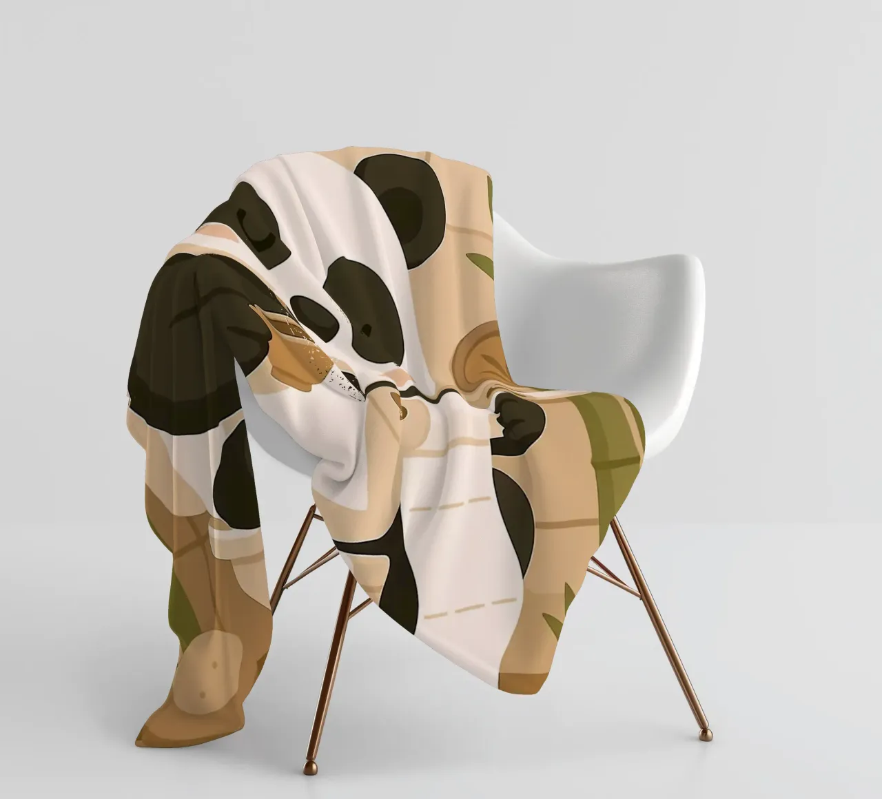 Panda sul water con caffè coperta in pile da JoyWalkerShop