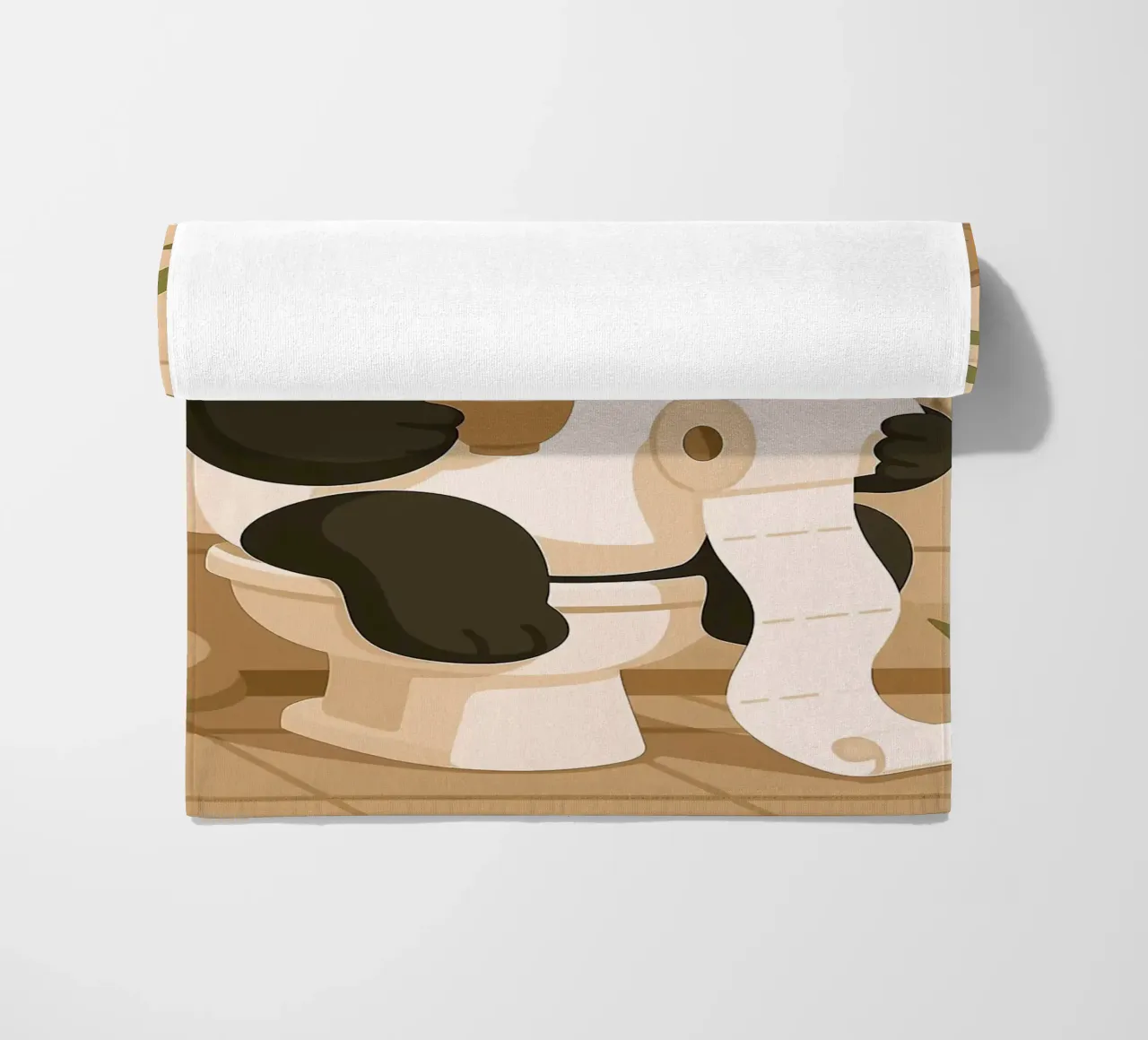 Panda sul water con caffè telo mare da JoyWalkerShop