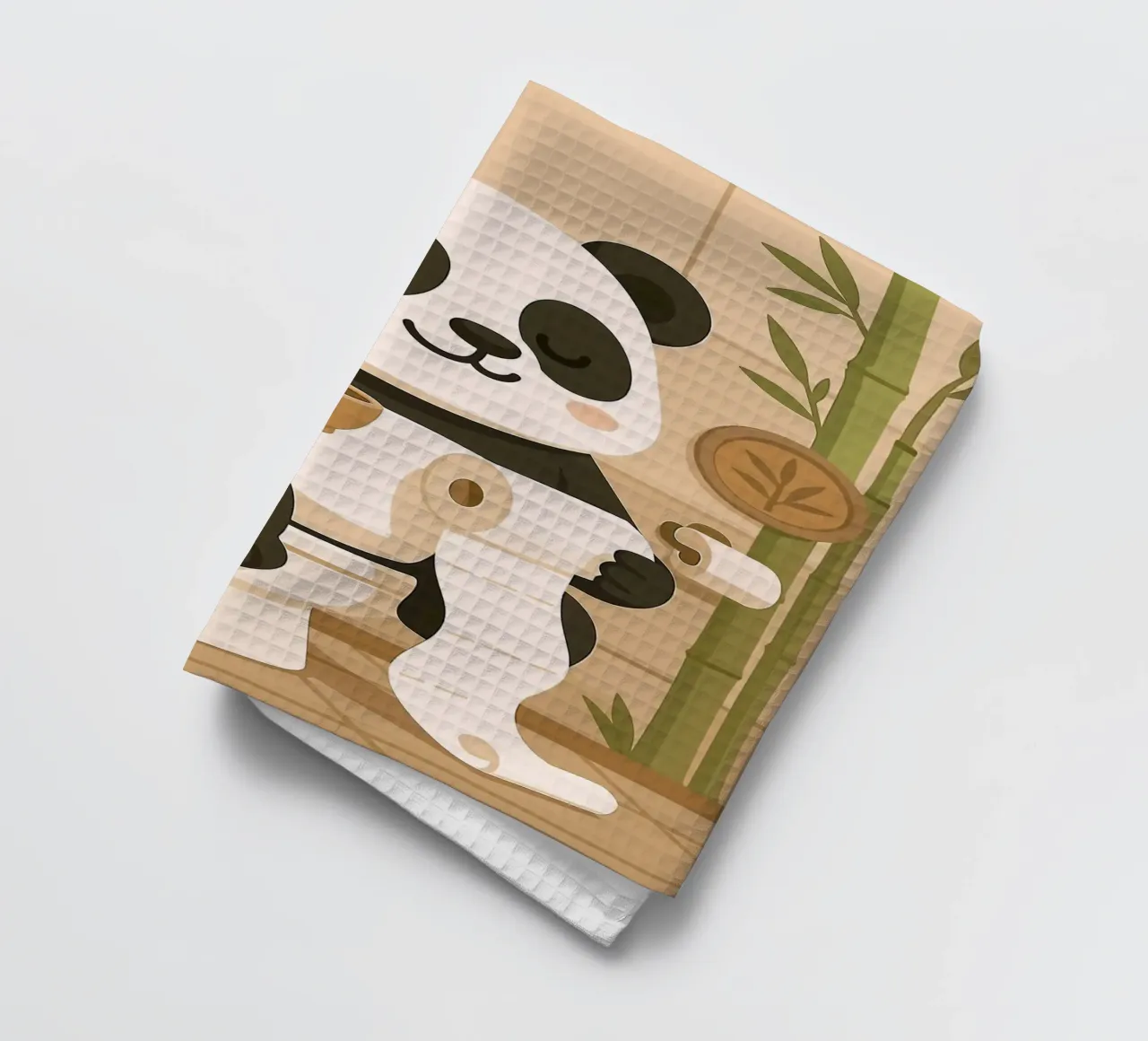 Panda sul water con caffè canovaccio da cucina da JoyWalkerShop
