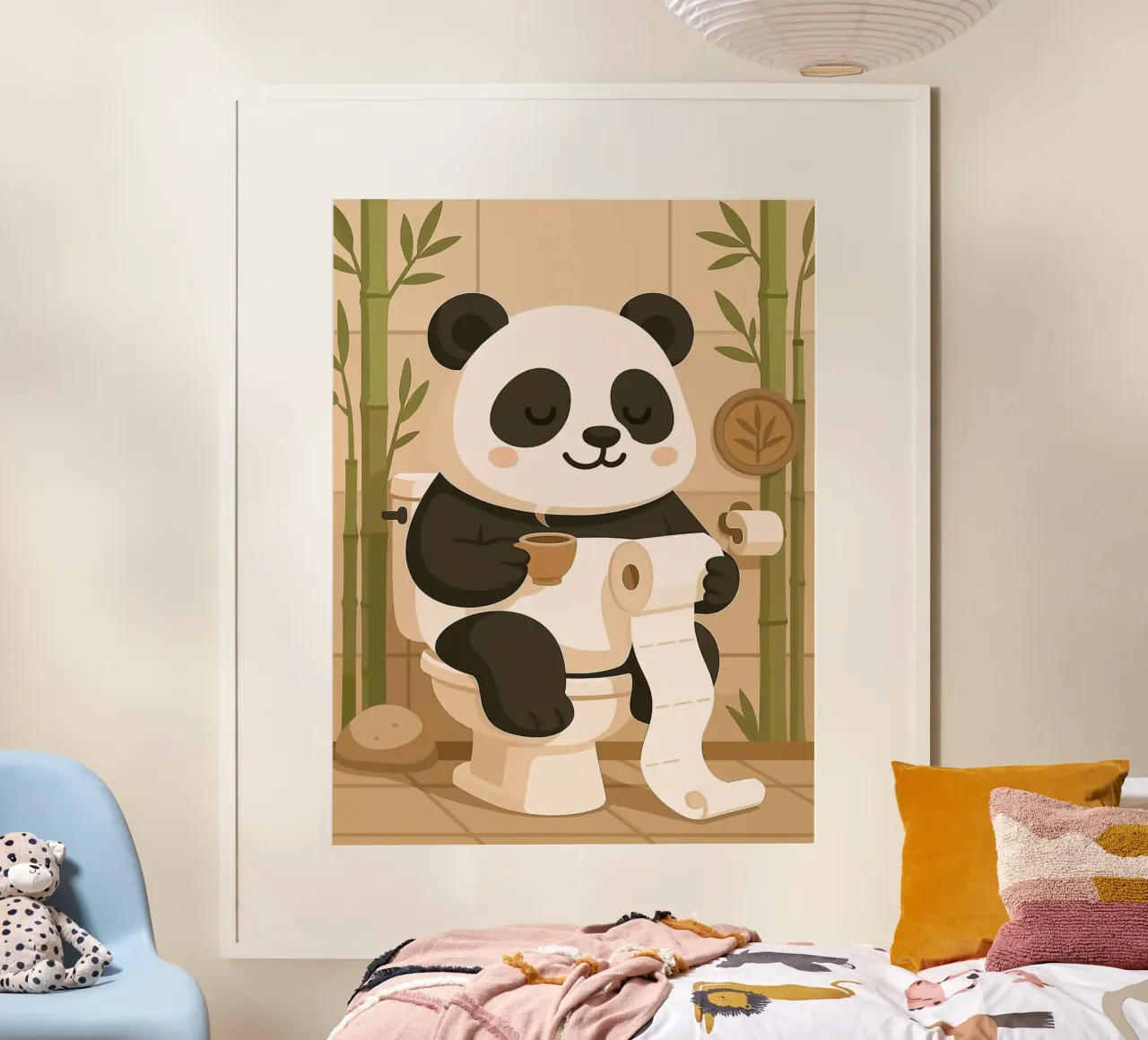 Panda sul water con caffè carta hahnemühle da JoyWalkerShop