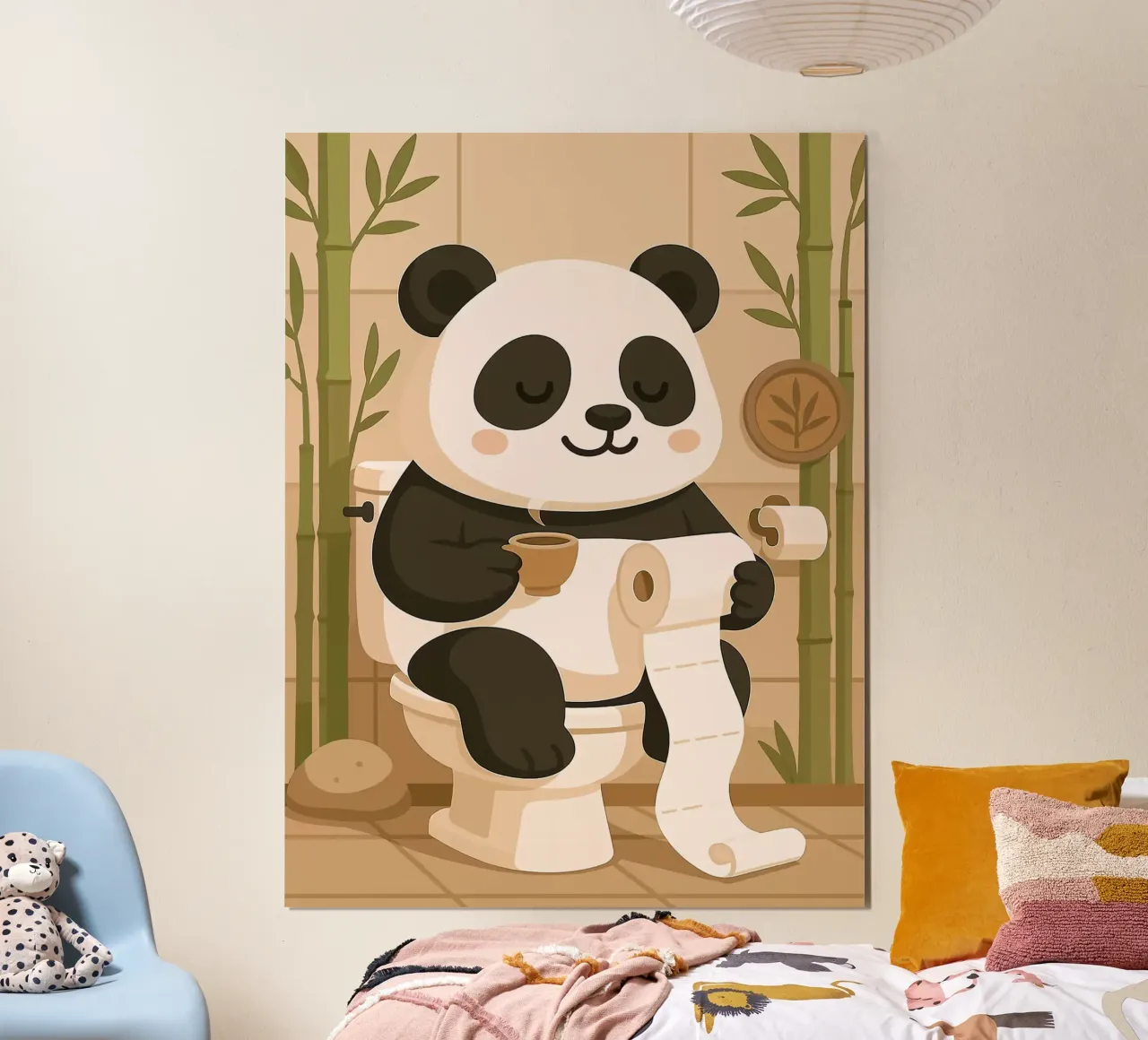 Panda sul water con caffè carta hahnemühle da JoyWalkerShop