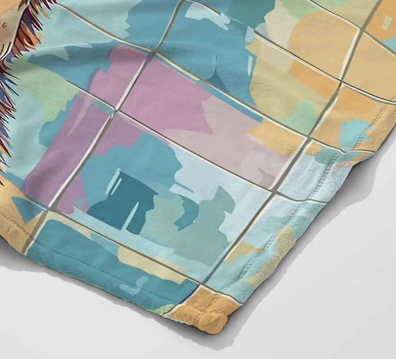 Giraffa con carta igienica in testa coperta in pile da JoyWalkerShop