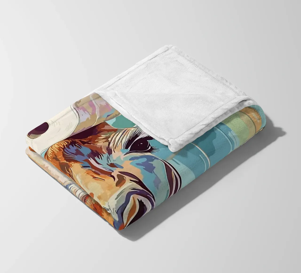 Giraffa con carta igienica in testa coperta in pile da JoyWalkerShop