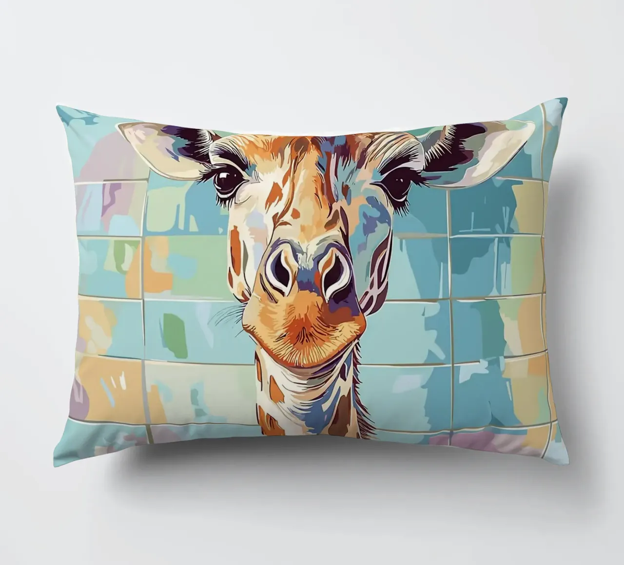 Giraffa con carta igienica in testa cuscino da JoyWalkerShop