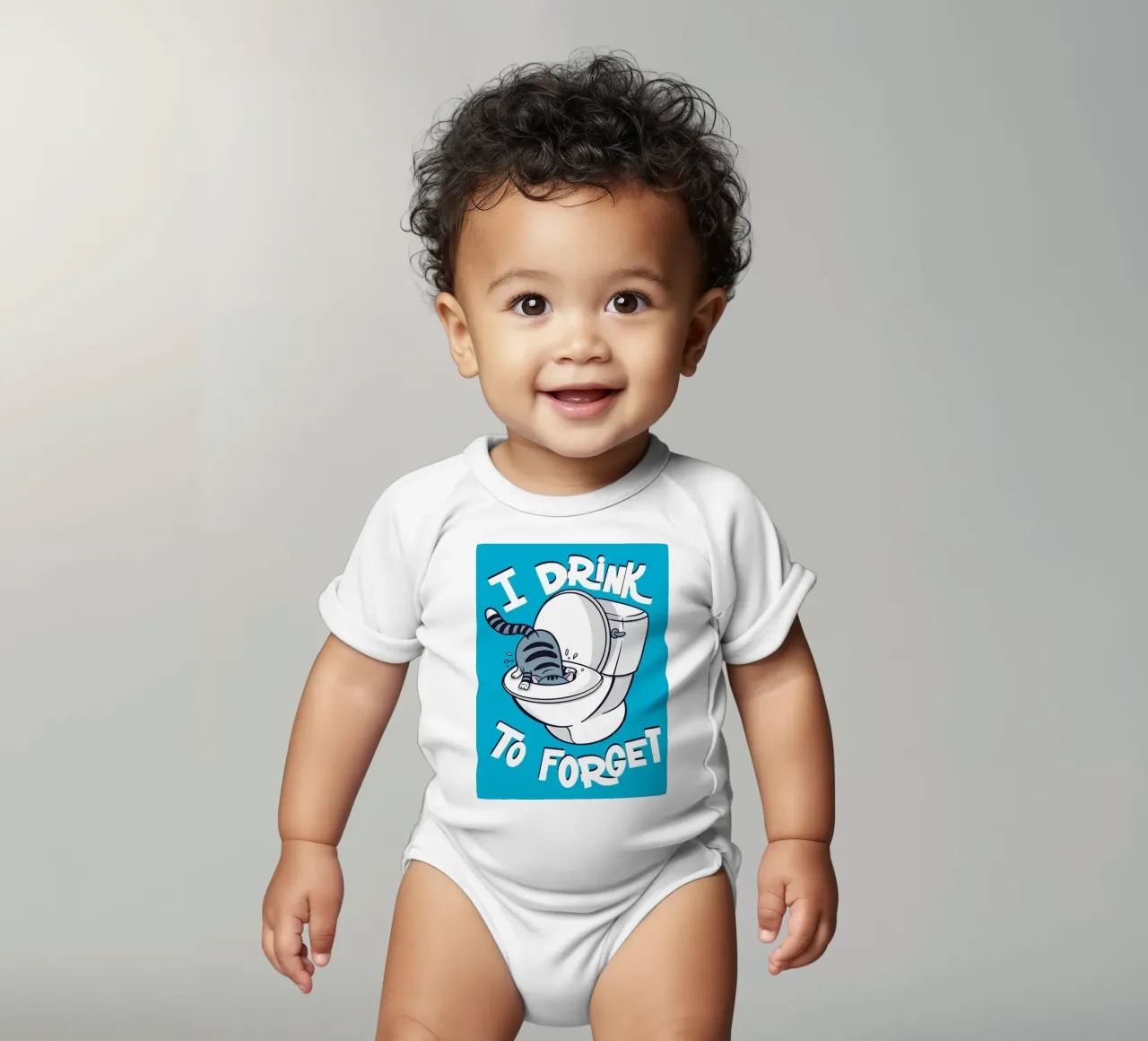 Ich trinke, um zu vergessen Kurzarm Babybody von JoyWalkerShop